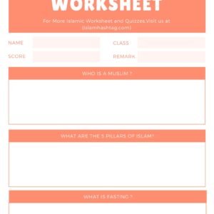 5 Pillars of Islam Worksheet