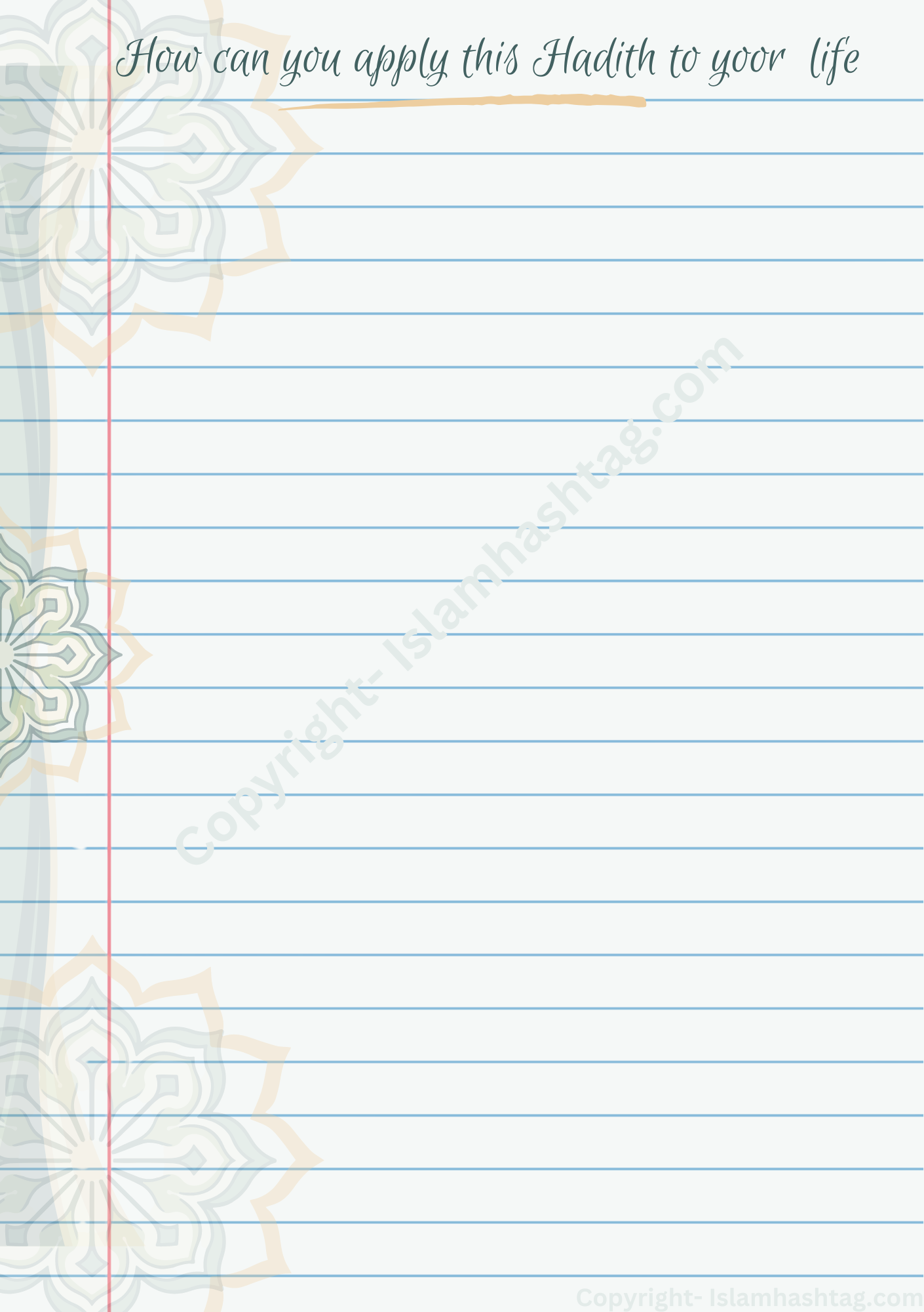 40 hadith on Moral Values Journal