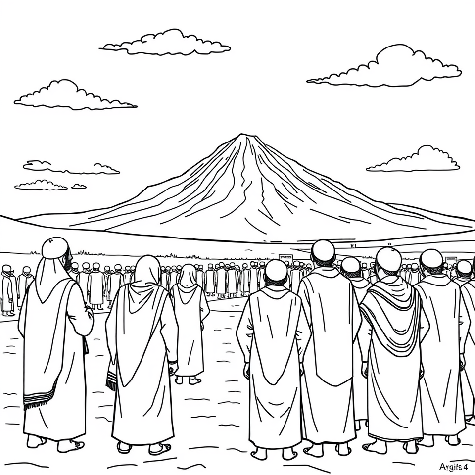 Hajj-Arafat coloring Page