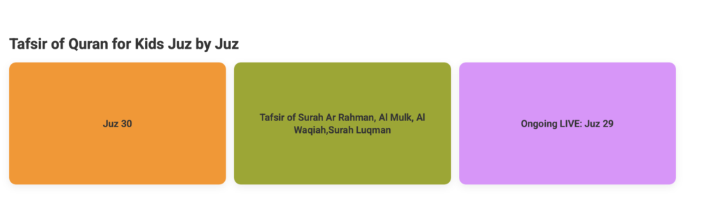 Tafsir Class for Children